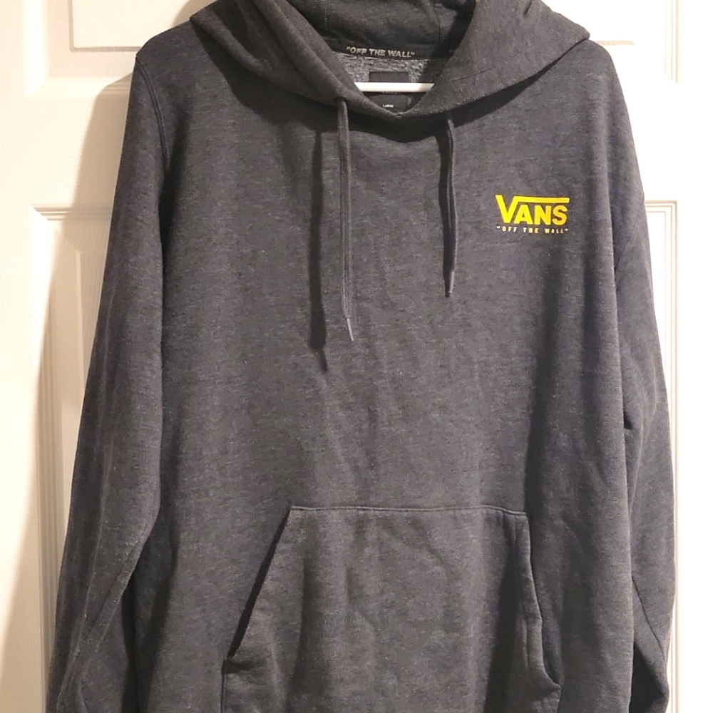 Vans hoodie mens large gray